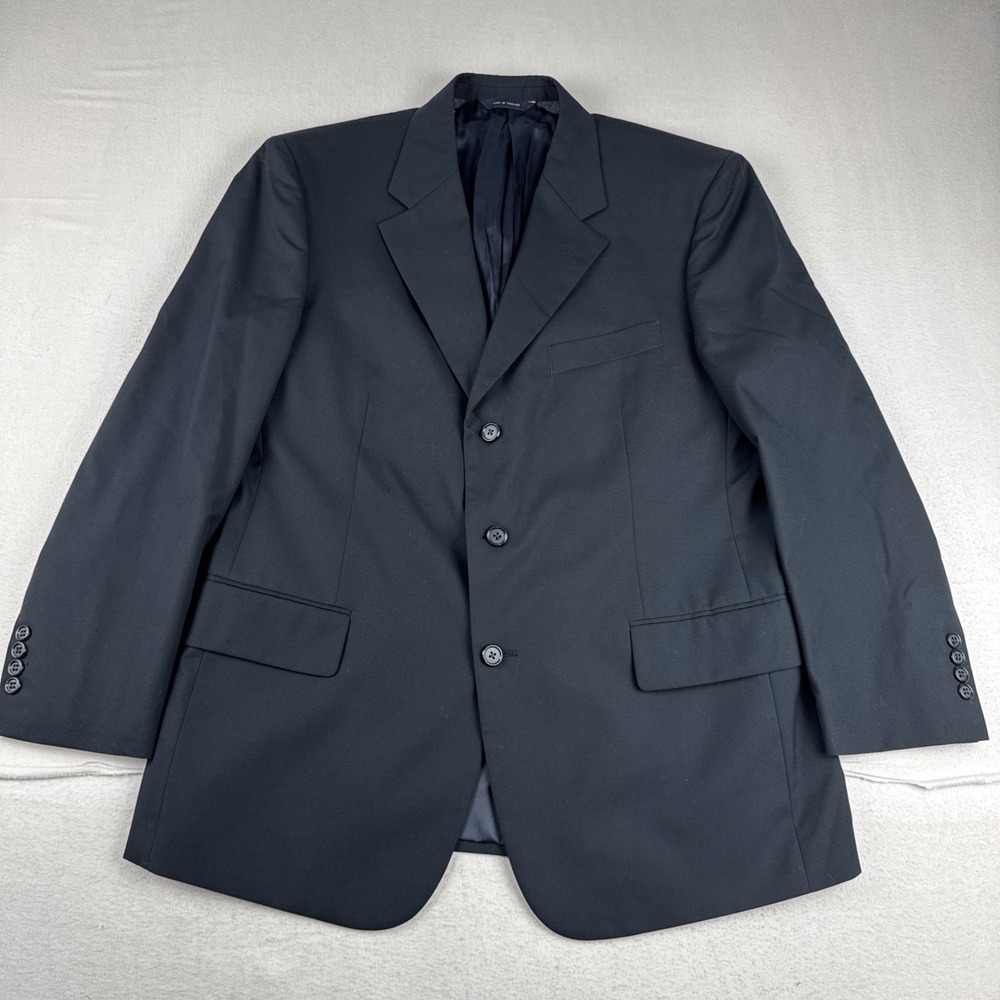 Brooks Brothers Mens Navy Blazer Suit Jacket 42S Cotton Blend 3-button